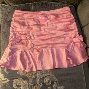 Sugar Thrillz Pampered Princess Satin Ruched Skirt NWT